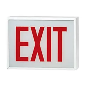 Cooper Sure-Lites Chicago approved Exit sign, single sided.  Battery Backup