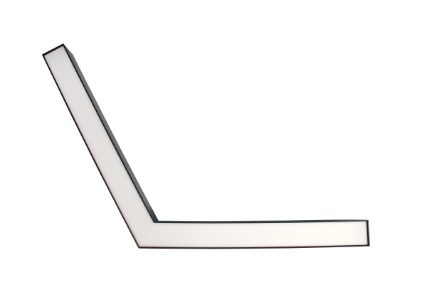LuXurio 120° Connecting Bracket Black Architectural Strip Fixture. 40W, 3500K/4000K/5000K Color Selectable