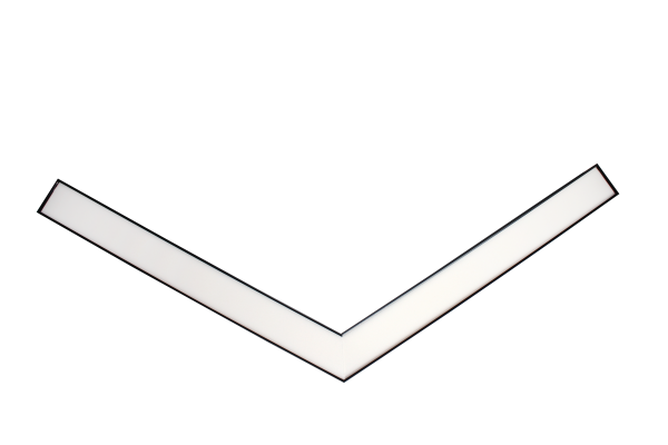 LuXurio 120° Connecting Bracket Black Architectural Strip Fixture. 40W, 3500K/4000K/5000K Color Selectable