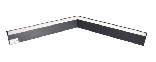 LuXurio 120° Connecting Bracket Black Architectural Strip Fixture. 40W, 3500K/4000K/5000K Color Selectable