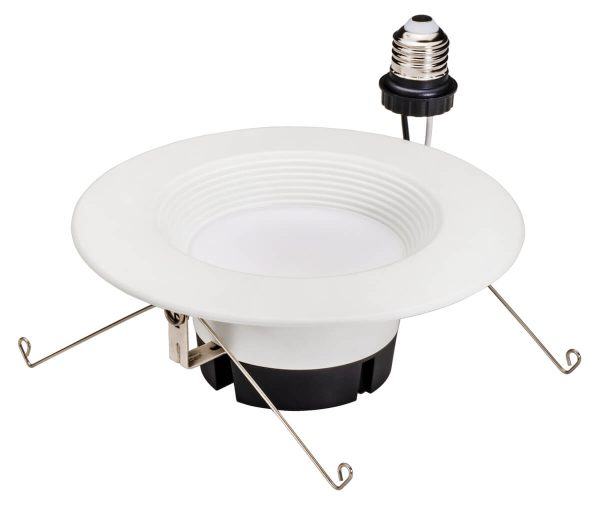 Topaz 6" LED Recessed Downlight, 9 Watt, CCT, Round Baffle Trim