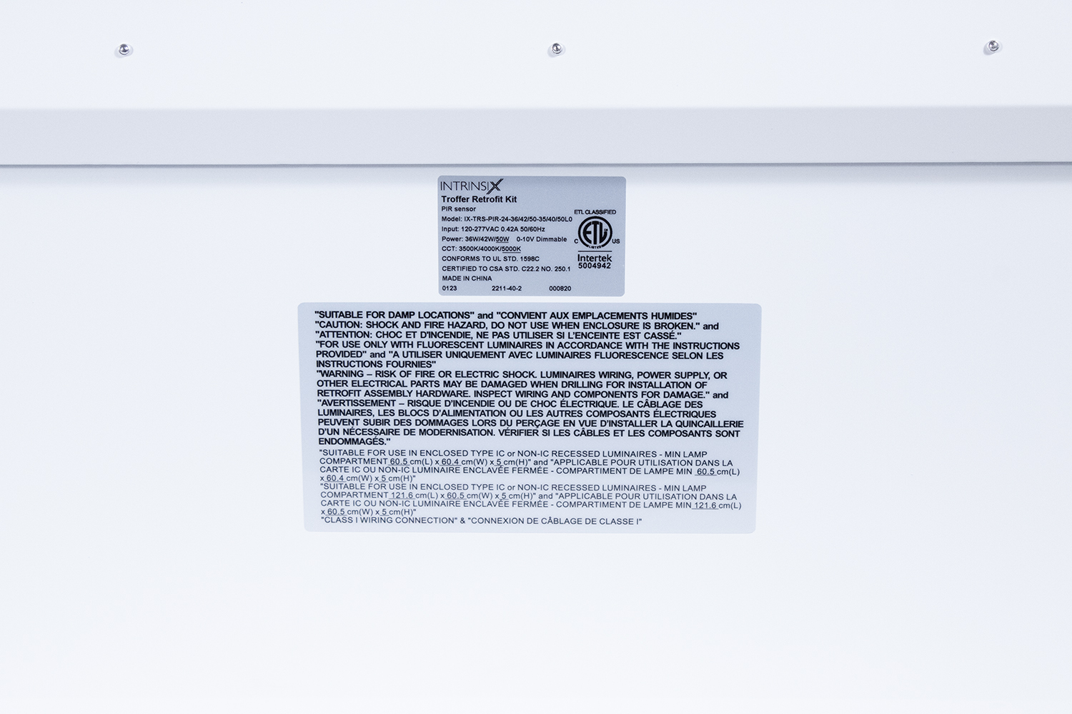 IntrinsiX Astral 2x4 PIR Retrofit Troffer 36W/42W/50W - Image 6