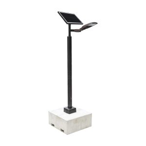 Sentry - 12FT Portable Solar Area Light with Telescopic Pole & Concrete Base